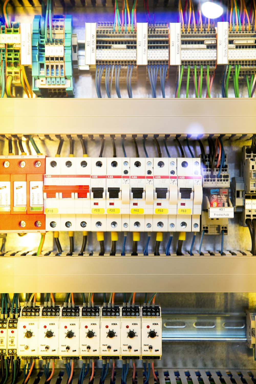 Electrical cabinet with switching and control equipment